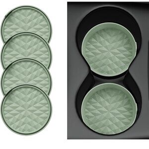 Set of 4 Green Geometric Coasters